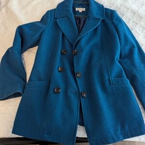 Blue pea coat